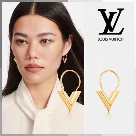 louis vuitton v hoops|louis vuitton refurbished earrings.